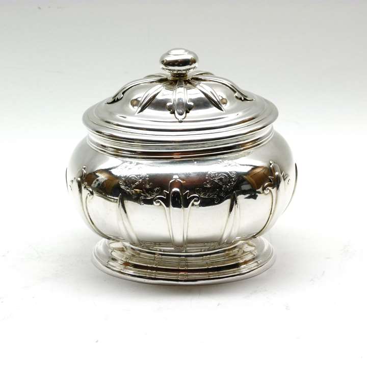 George II silver sugar box by John Edwards II, London 1729,